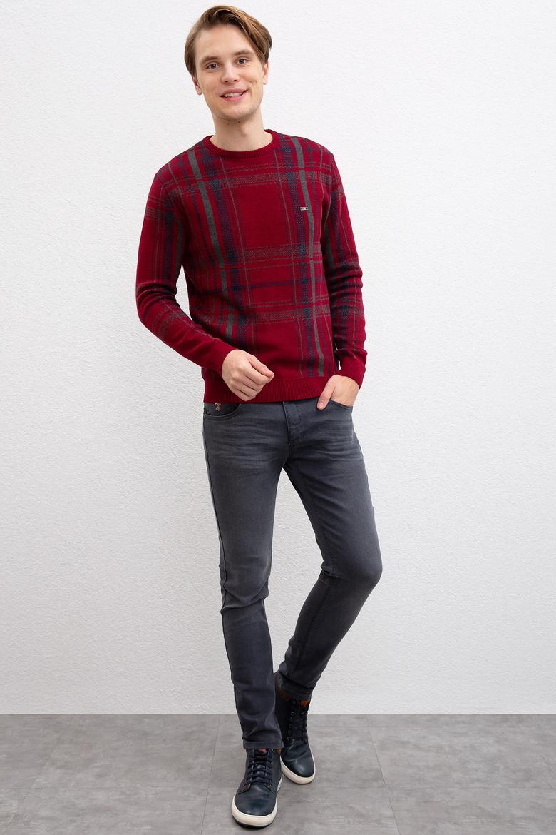 Erkek Bordo Kazak - 50207707036