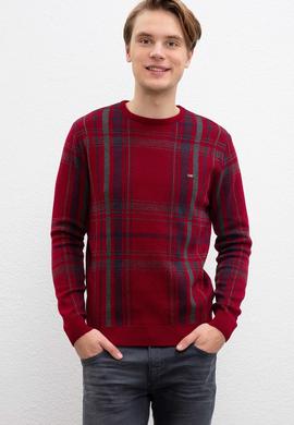 Erkek Bordo Kazak - 50207707036