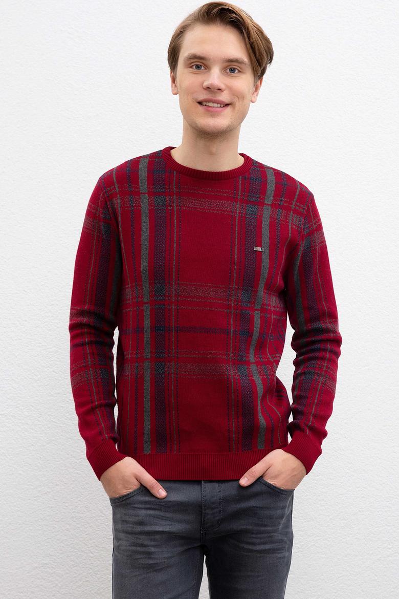 Erkek Bordo Kazak - 50207707036