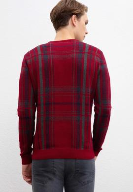 Erkek Bordo Kazak - 50207707036