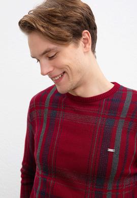 Erkek Bordo Kazak - 50207707036