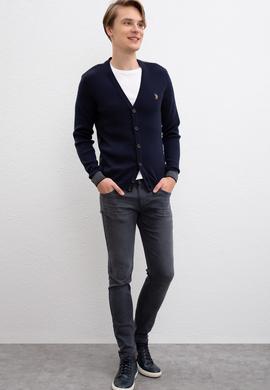 Erkek Lacivert  Triko Hırka - 50208621001