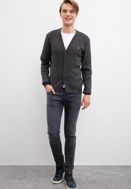 Erkek Antrasit  Triko Hırka - 50208621010