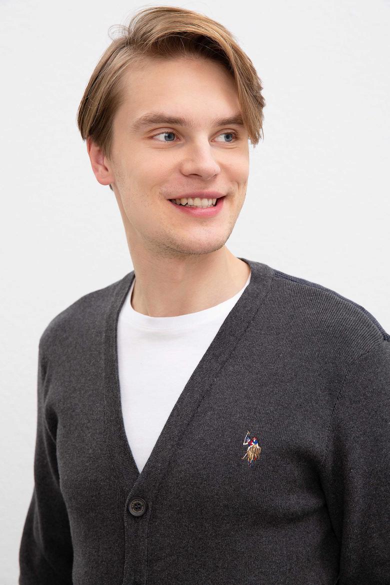 Erkek Antrasit  Triko Hırka - 50208621010