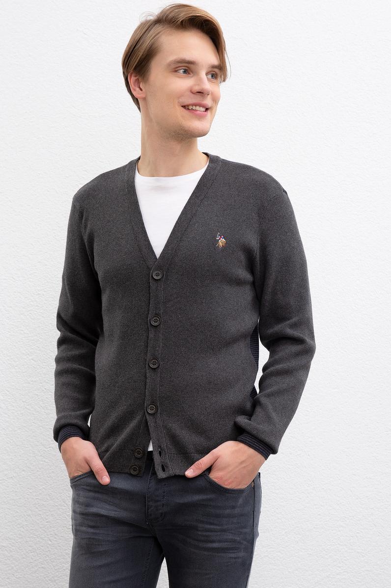 Erkek Antrasit  Triko Hırka