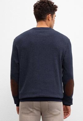 Erkek Lacivert Bisiklet Yaka Sweatshirt - 50207889001