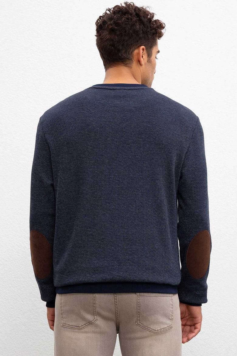 Erkek Lacivert Bisiklet Yaka Sweatshirt - 50207889001