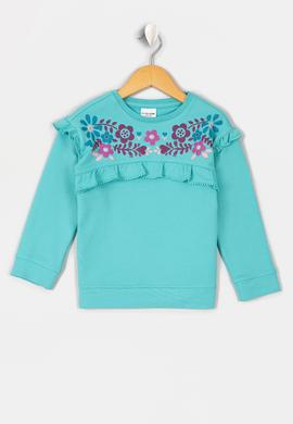 Kız Çocuk Yeşil Sweatshirt - 50210567019