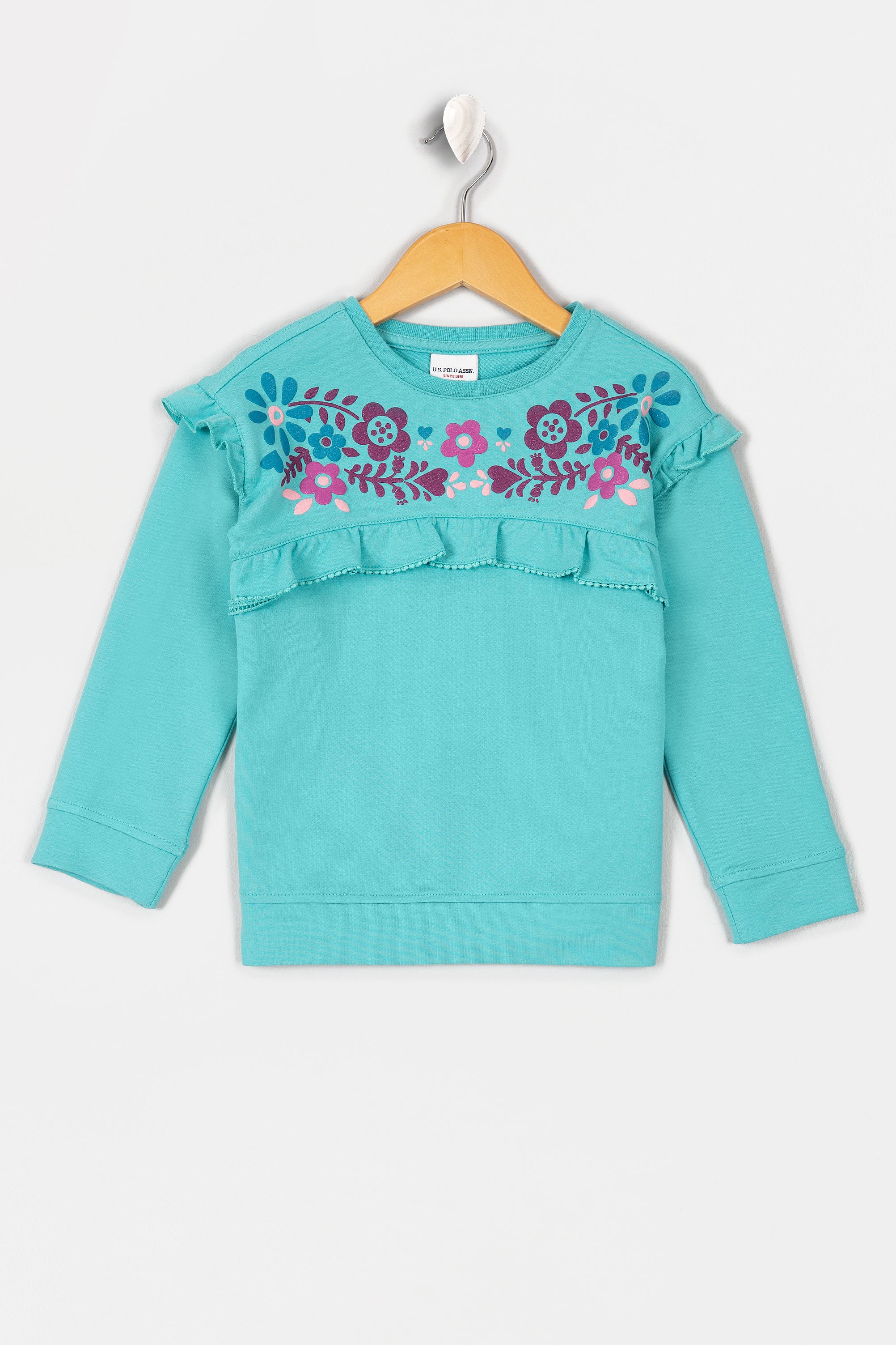 Kız Çocuk Yeşil Sweatshirt - Image 1