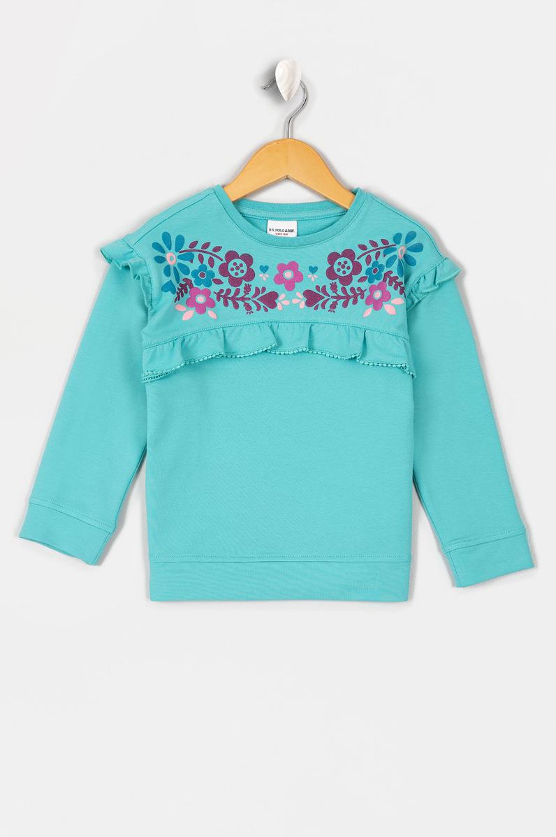 Kız Çocuk Yeşil Sweatshirt