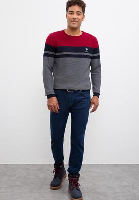 Erkek Bordo Kazak - 50205661016