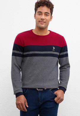 Erkek Bordo Kazak - 50205661016