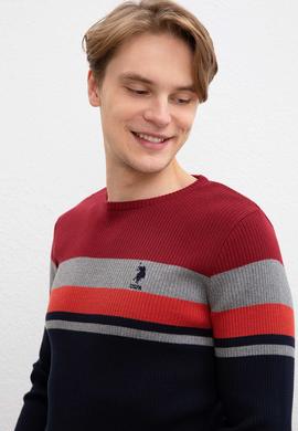 Erkek Lacivert Bisiklet Yaka Triko Kazak - 50205673009