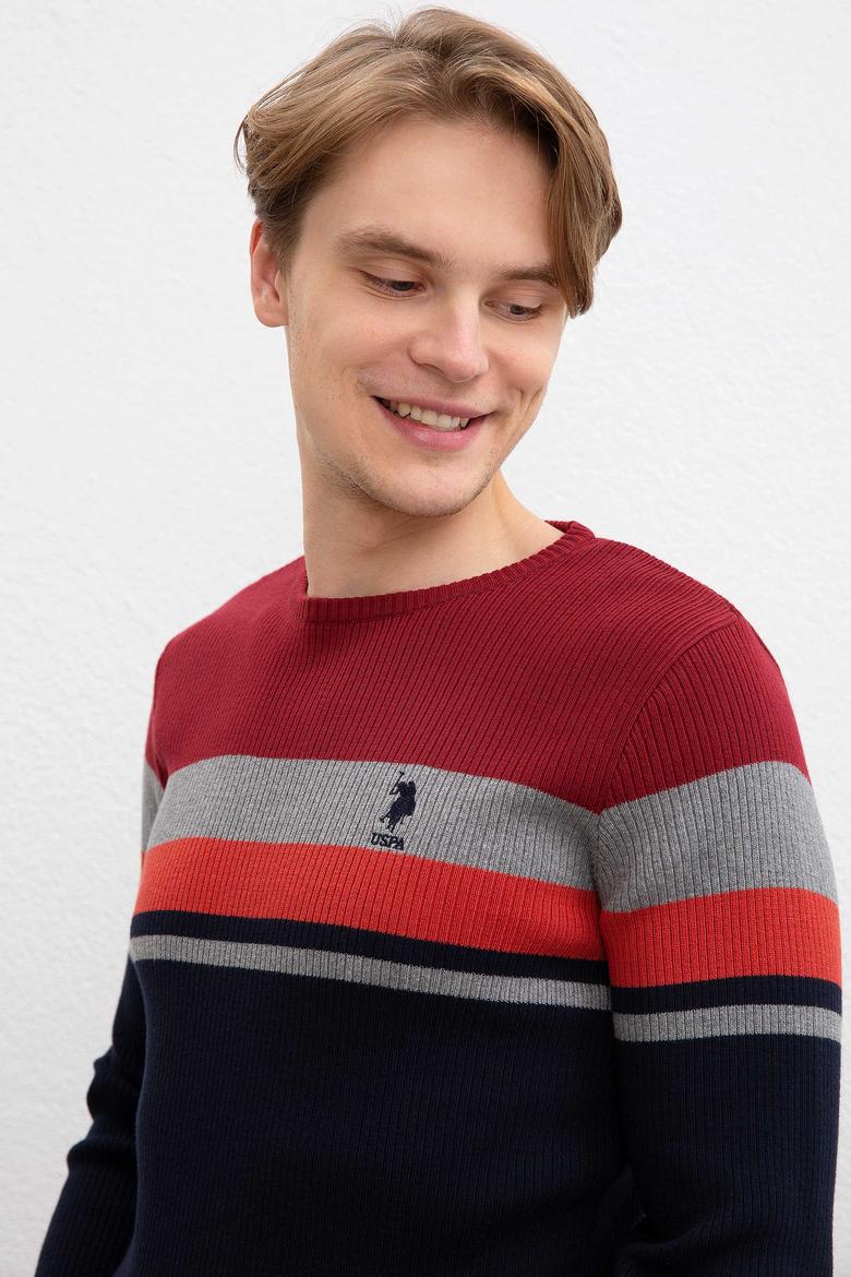 Erkek Lacivert Bisiklet Yaka Triko Kazak - 50205673009