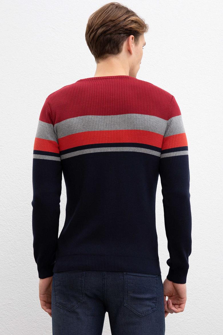 Erkek Lacivert Bisiklet Yaka Triko Kazak - 50205673009