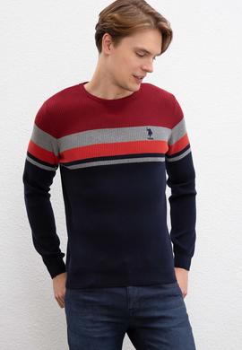 Erkek Lacivert Bisiklet Yaka Triko Kazak - 50205673009