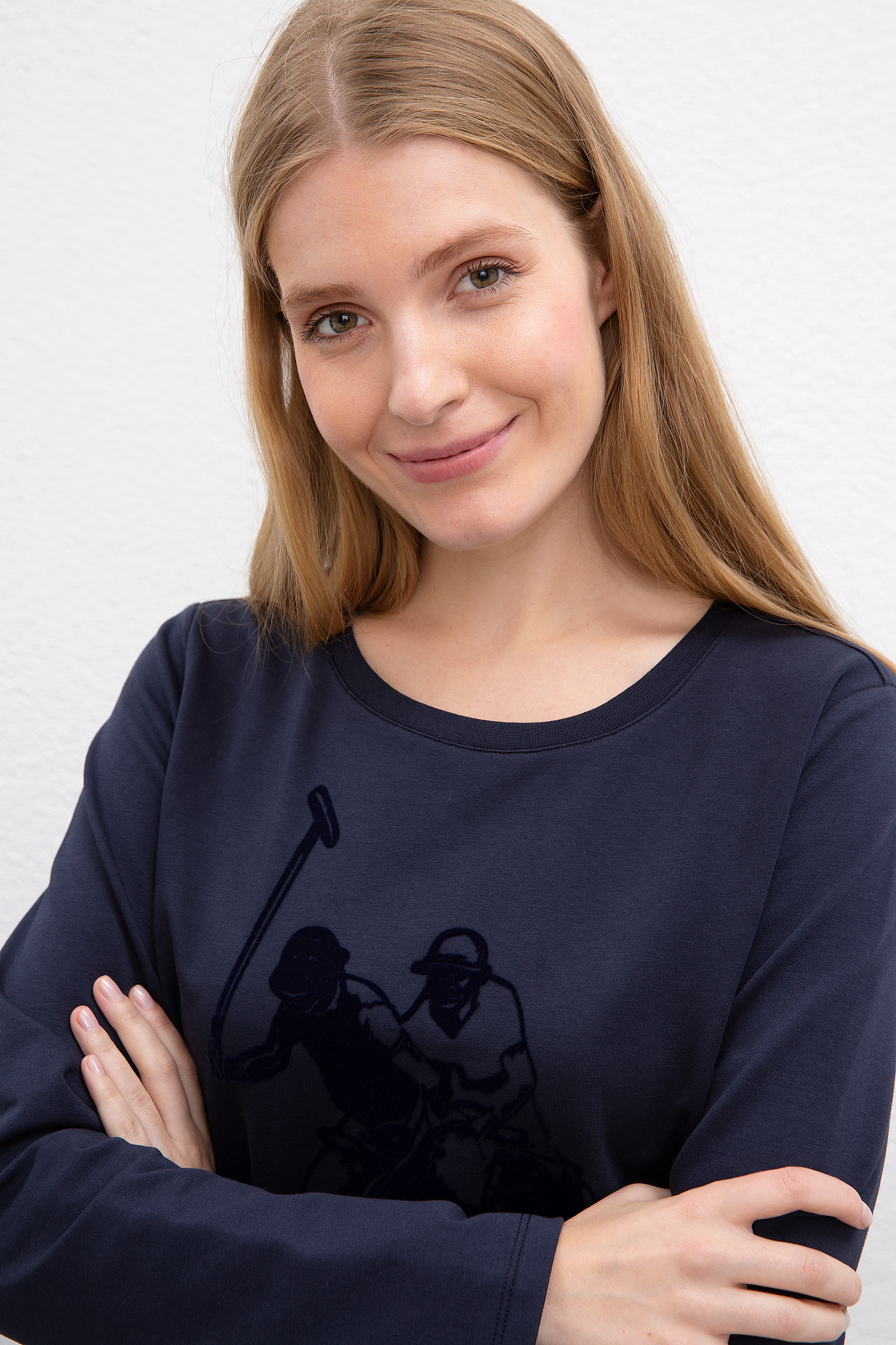 Kadın Lacivert Sweatshirt - Image 2