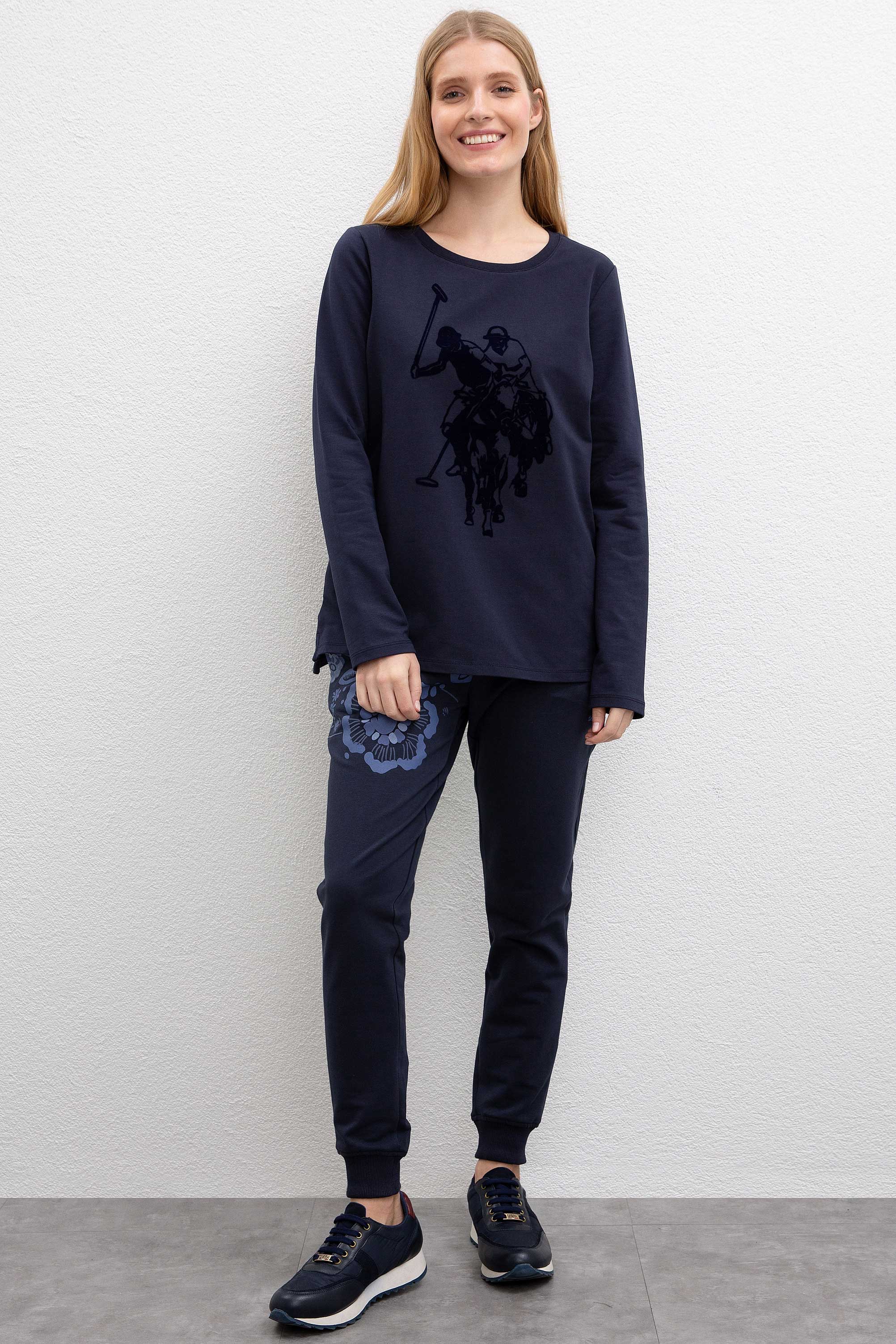 Kadın Lacivert Sweatshirt - Image 4