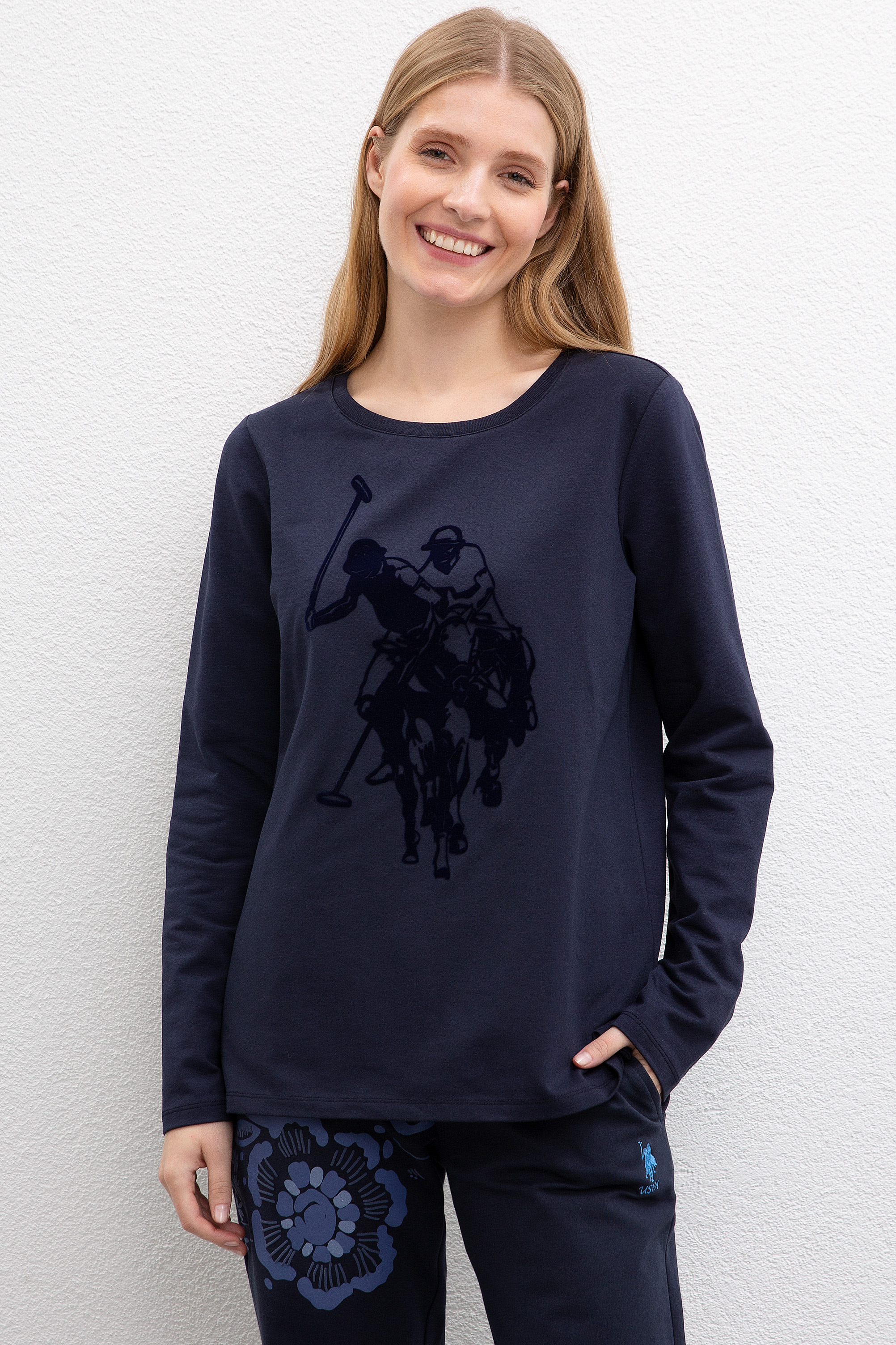 Kadın Lacivert Sweatshirt - Image 1