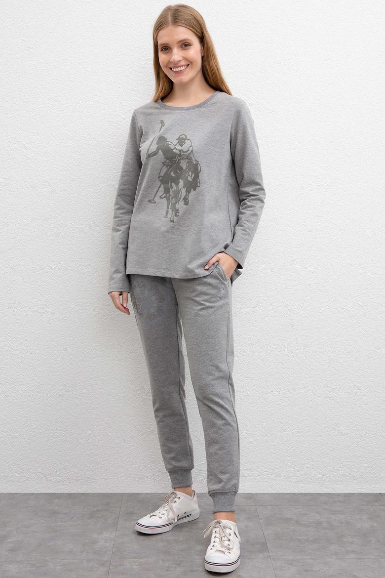 Kadın Gri Melanj Sweatshirt - 50206531029