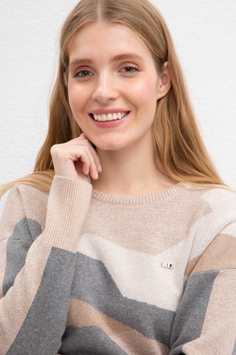 Kadın Beyaz Triko Kazak - 50206790003