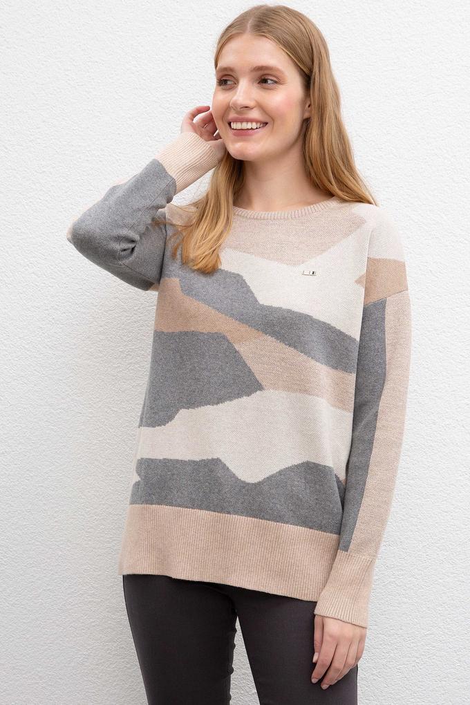 Kadın Beyaz Triko Kazak