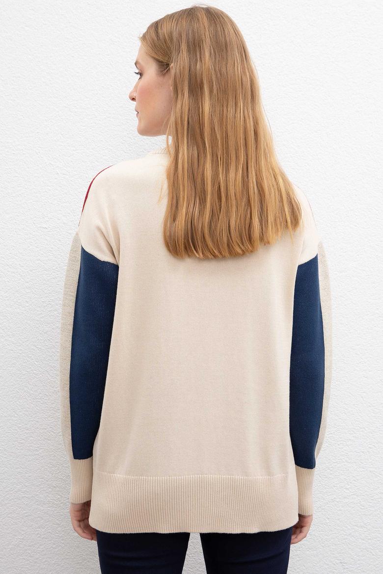 Kadın Beyaz Triko Kazak - 50206790017