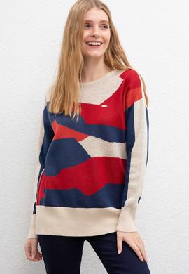 Kadın Beyaz Triko Kazak - 50206790017