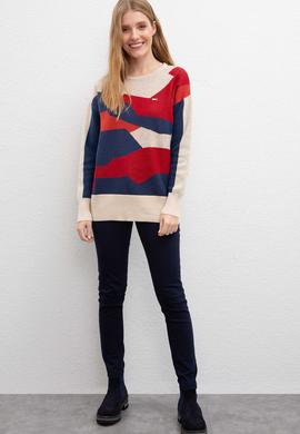 Kadın Beyaz Triko Kazak - 50206790017