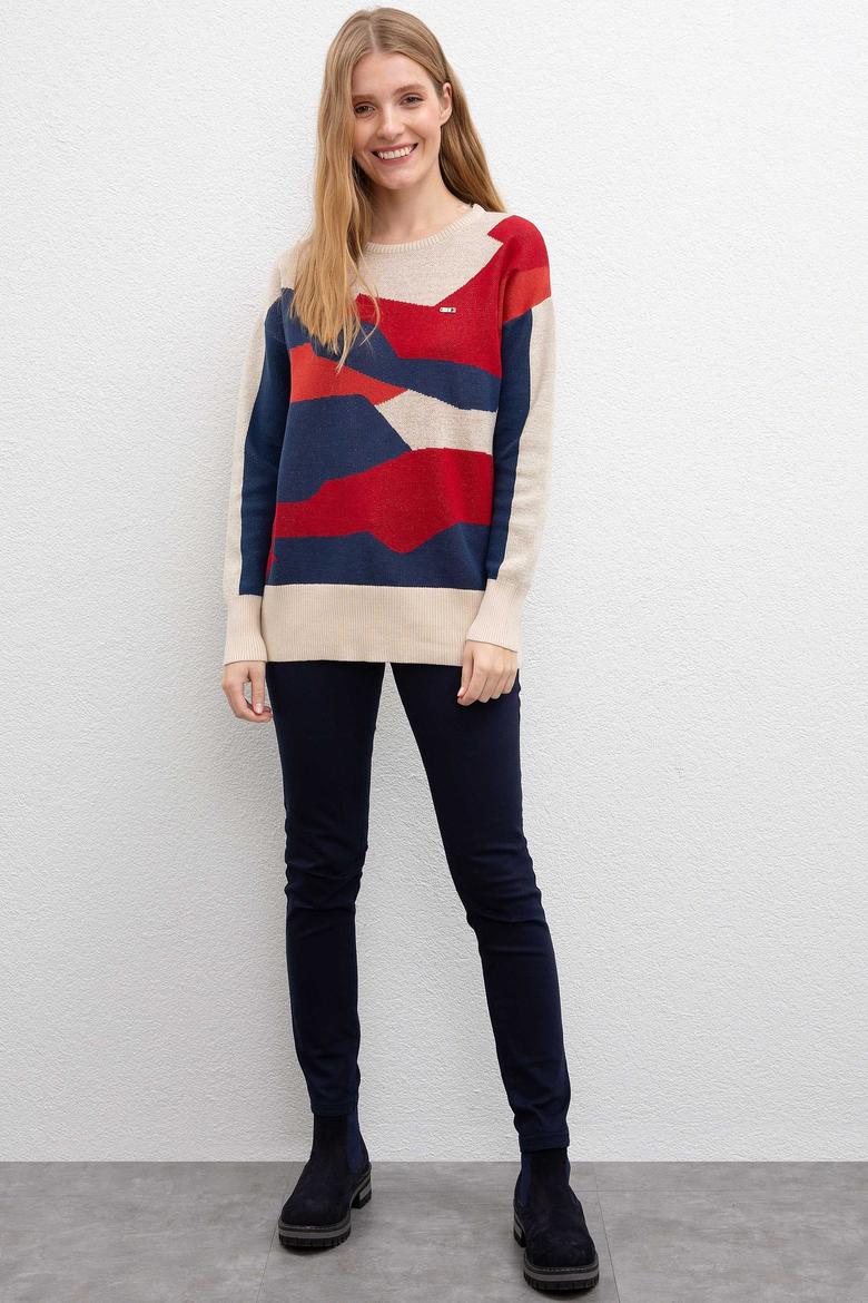 Kadın Beyaz Triko Kazak - 50206790017