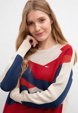 Kadın Beyaz Triko Kazak - 50206790017