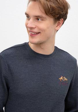 Erkek Lacivert Bisiklet Yaka Sweatshirt - 50207611006