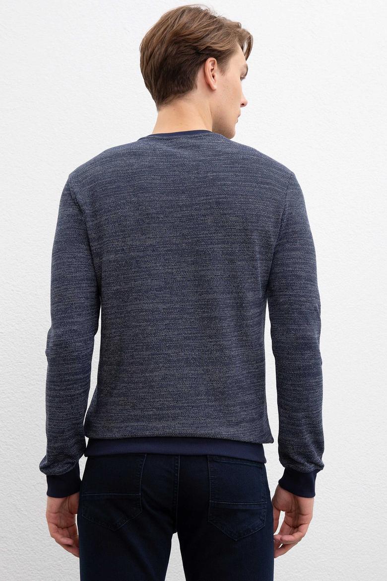 Erkek Lacivert Bisiklet Yaka Sweatshirt - 50208670001