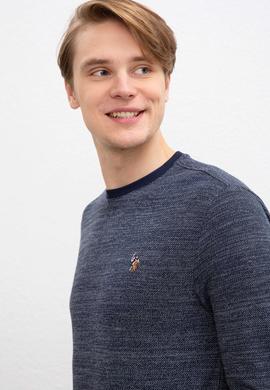 Erkek Lacivert Bisiklet Yaka Sweatshirt - 50208670001