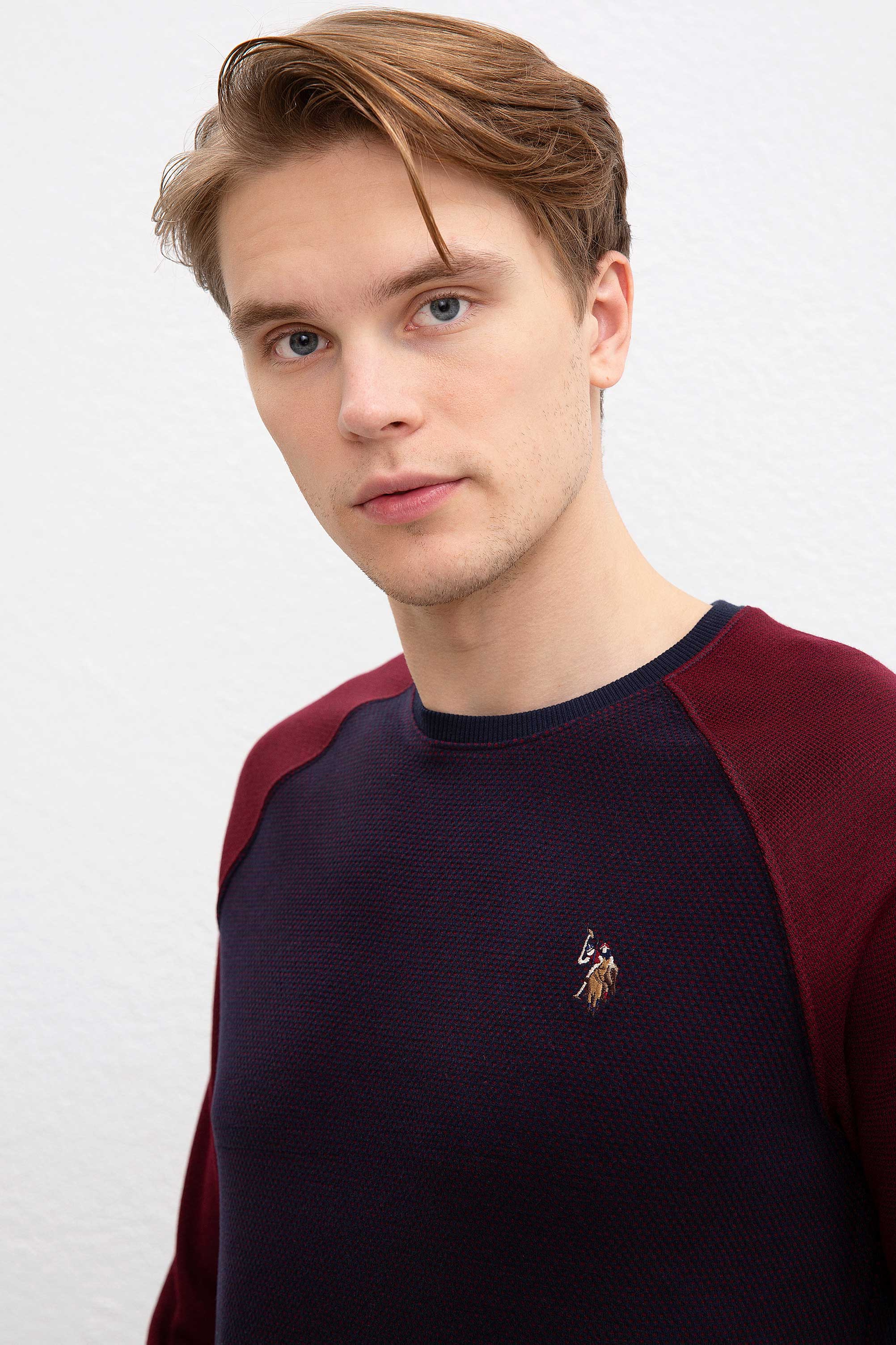 Erkek Lacivert Bisiklet Yaka Sweatshirt - Image 2