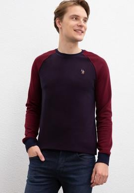 Erkek Lacivert Bisiklet Yaka Sweatshirt - 50213274011