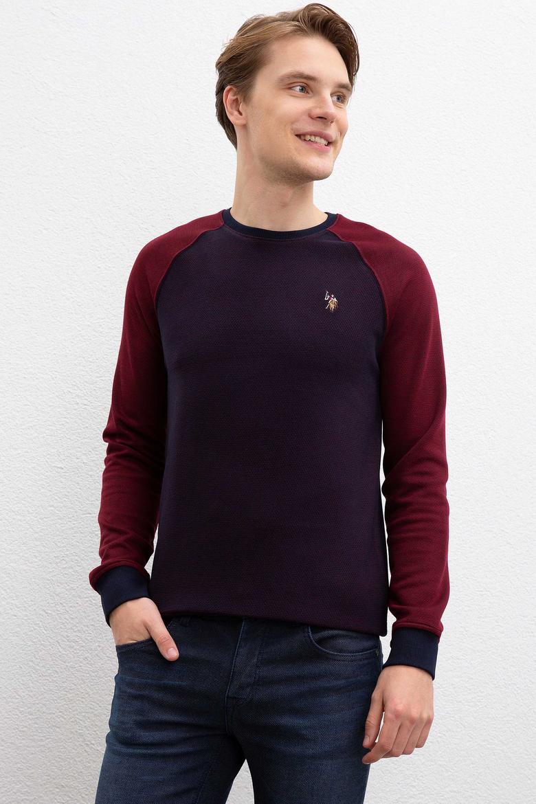 Erkek Lacivert Bisiklet Yaka Sweatshirt