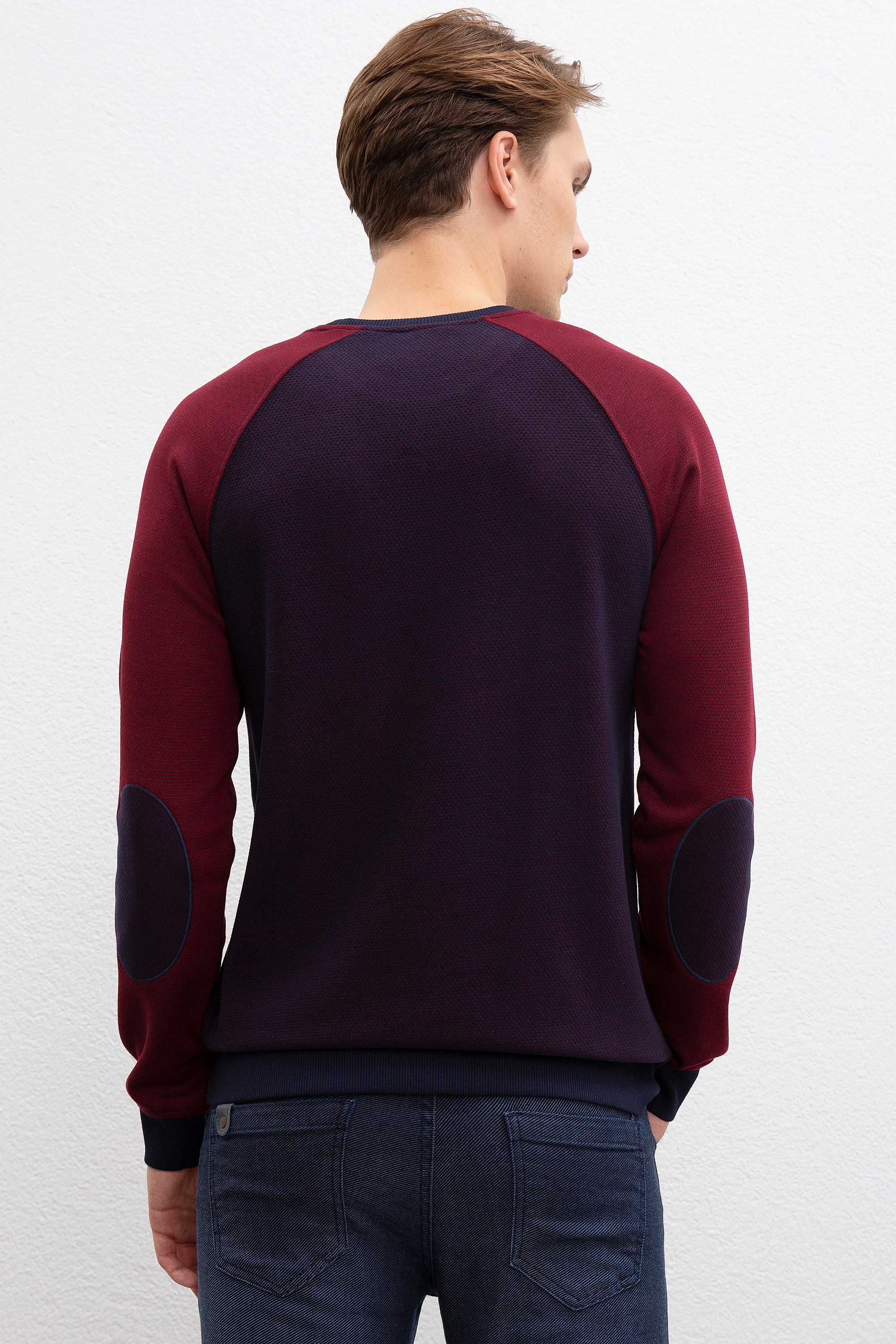 Erkek Lacivert Bisiklet Yaka Sweatshirt