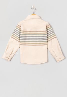 Erkek Çocuk Ekru Uzun Kollu Gömlek - 50208215012