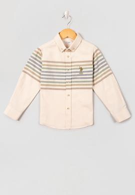 Erkek Çocuk Ekru Uzun Kollu Gömlek - 50208215012