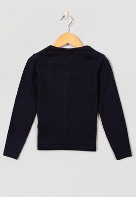 Kız Çocuk Lacivert Triko Hırka - 50208717019