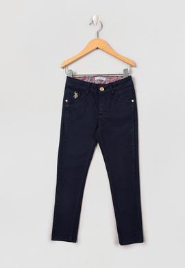 Kız Çocuk Lacivert Kanvas Pantolon - 50207568045