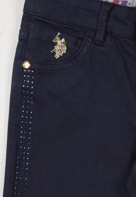 Kız Çocuk Lacivert Kanvas Pantolon - 50207568045