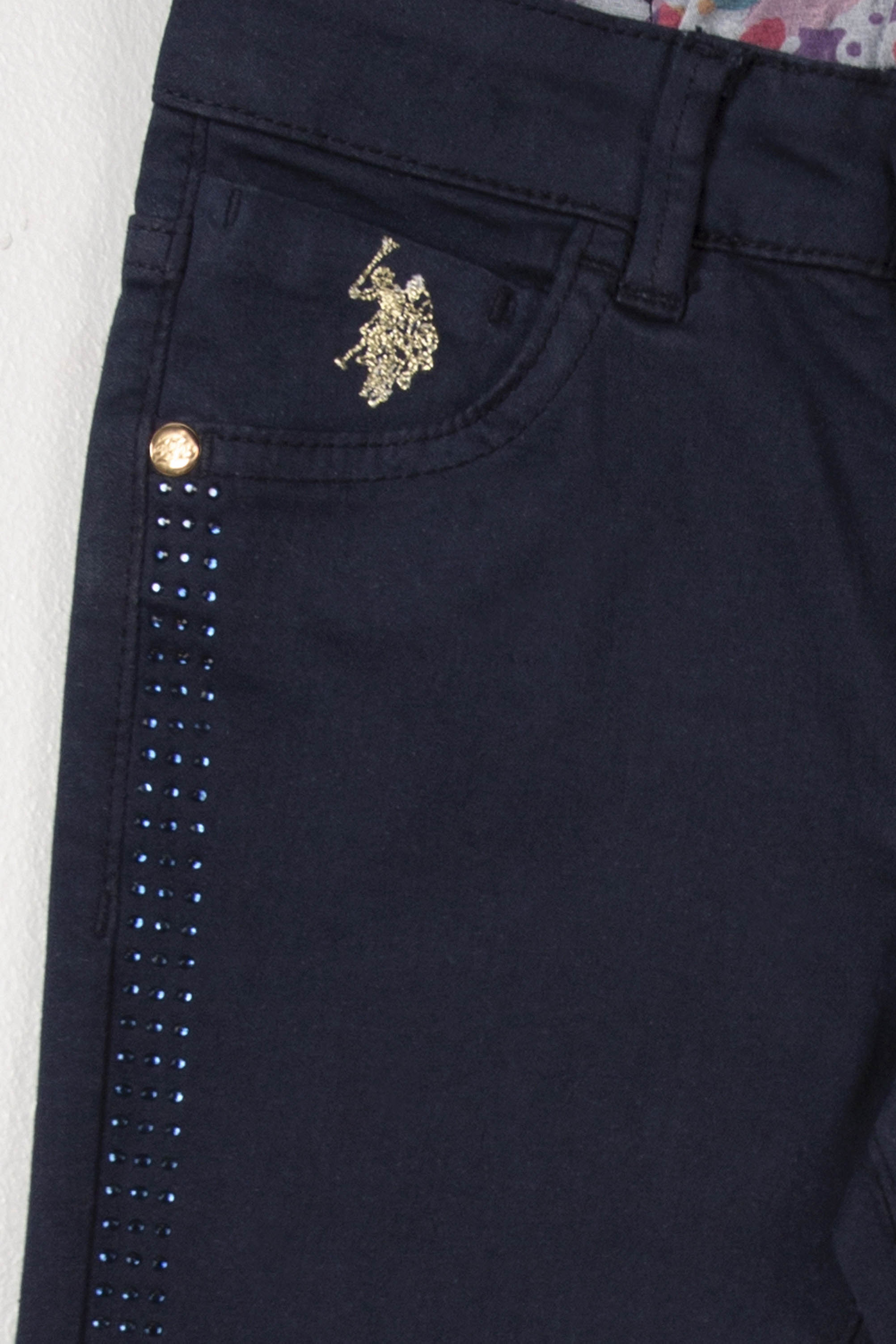 Kız Çocuk Lacivert Kanvas Pantolon - Image 3