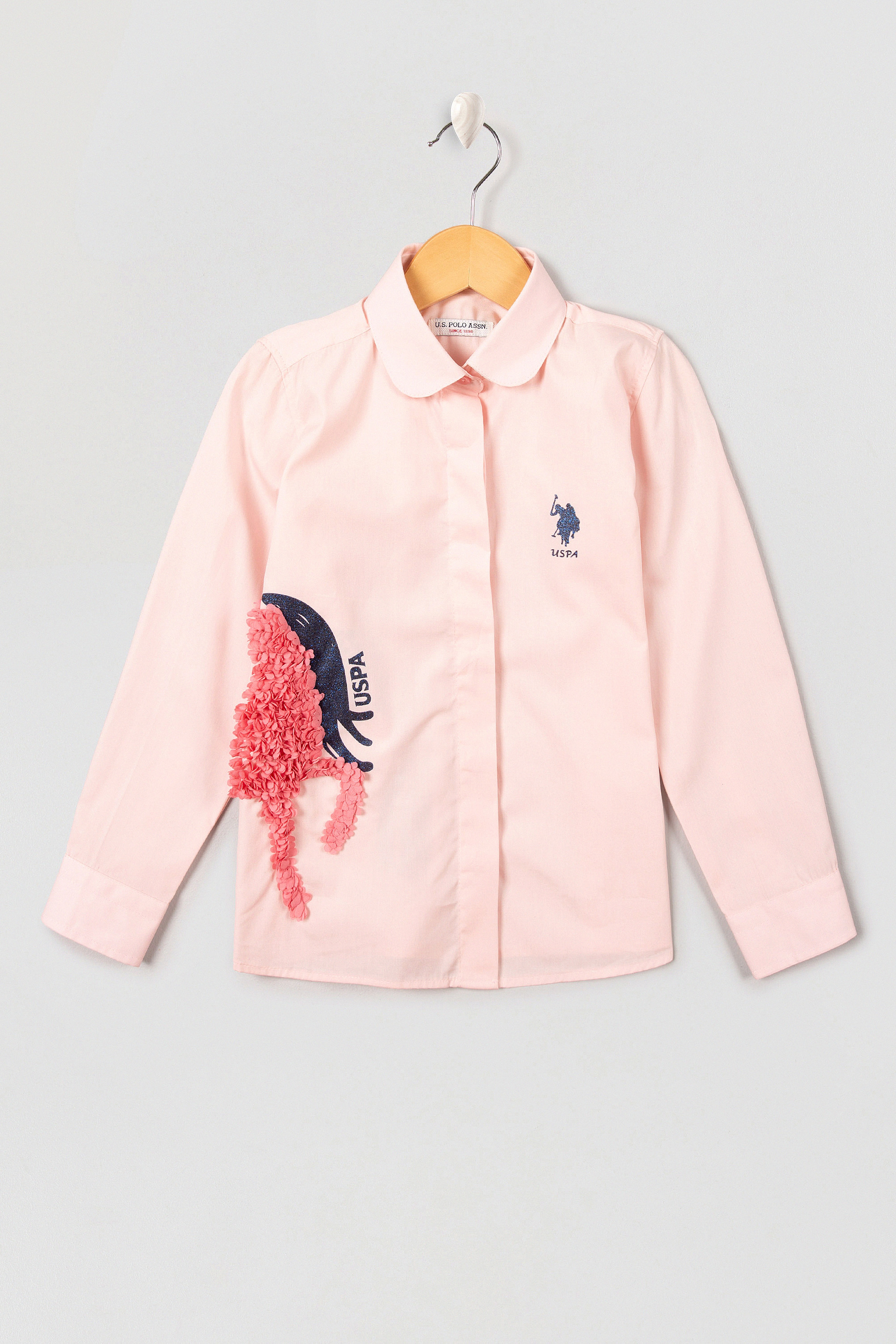 Kız Çocuk Pembe Gömlek Uzunkol - Image 1