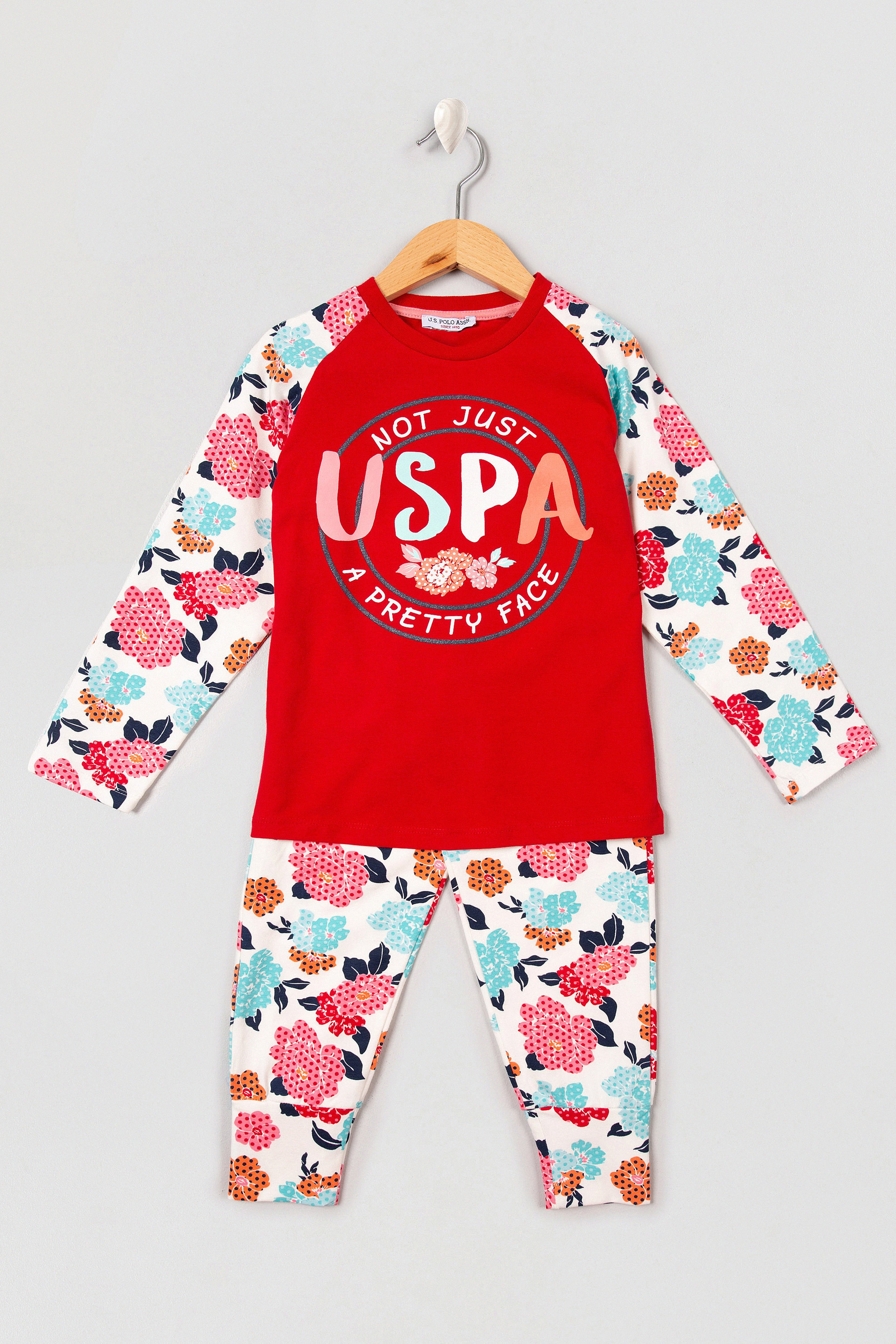 Kız Çocuk Kırmızı Pijama Takımı - Image 1