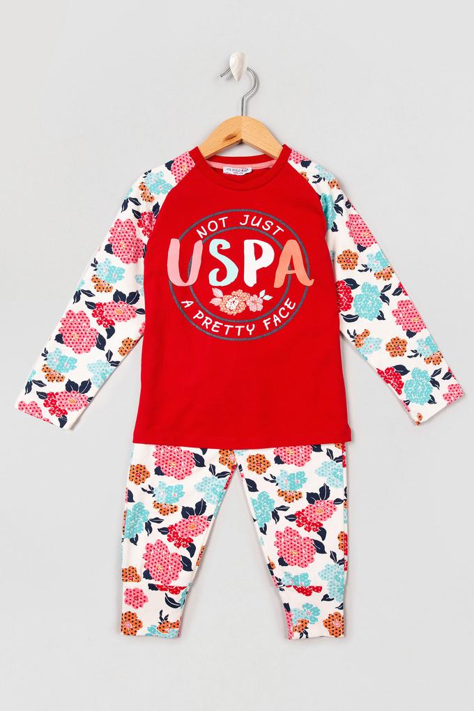 Kız Çocuk Kırmızı Pijama Takımı