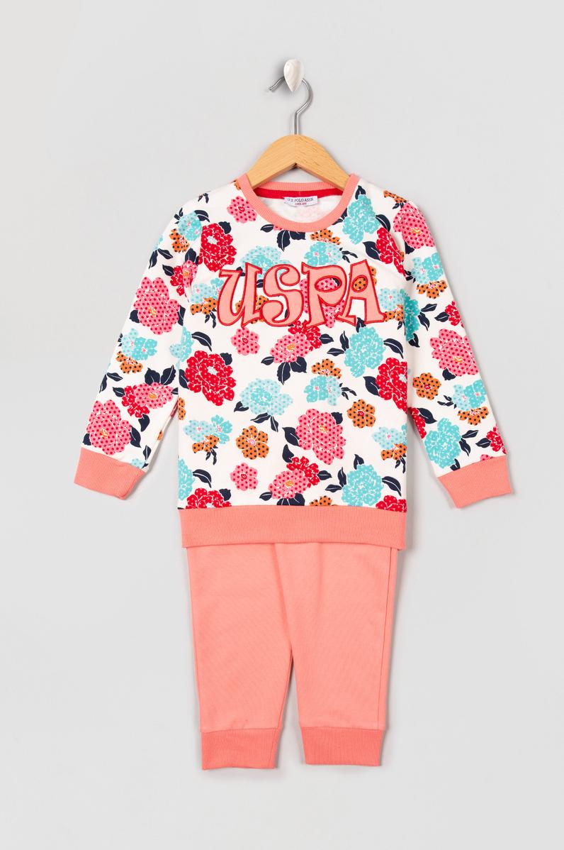 Kız Çocuk Beyaz Pijama Takımı