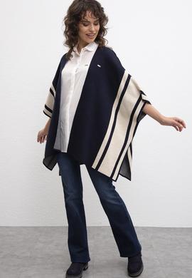 Kadın Kahverengi Triko Panço - 50205631024