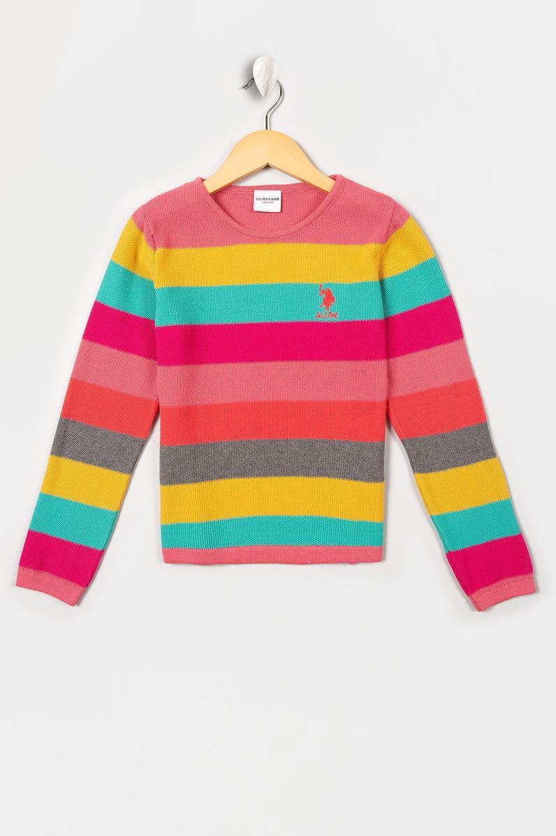 Kız Çocuk Kırmızı Triko Kazak